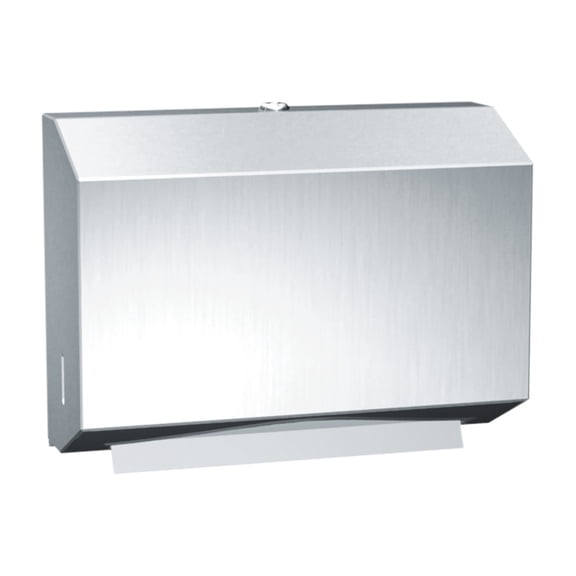 Asi 0215 Surface Mounted Horizontal C-Fold Paper Towel Dispenser - Stainless Steel