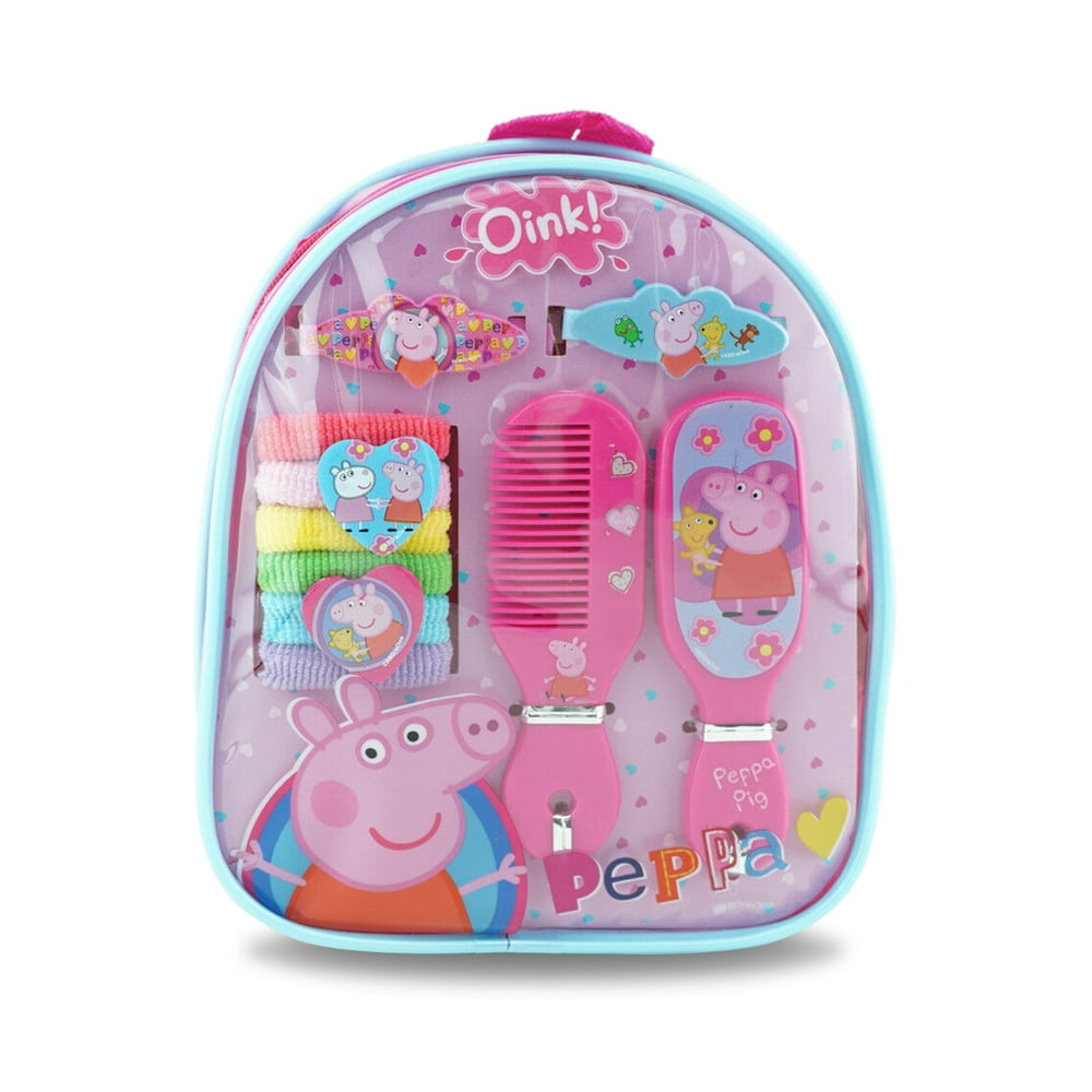 Peppa Pig Girls Peppa Pig 11Piece Hair Accessory Set Backpack Comb