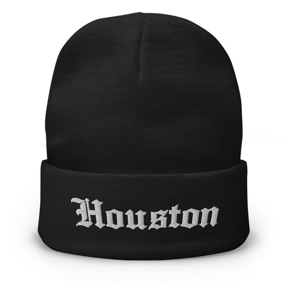 Houston Embroidered Beanie (Black)