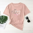 thumbnail image 2 of Hauts de la Saint-Valentin pour Femmes Aguichant Saint-Valentin Décontracté Femmes Manches Courtes Imprimé Col Rond Hauts Tee T-Shirt Manches Courtes Hauts pour Femmes Hauts pour Femmes Manches 3/4 Hauts de la Saint-Valentin pour Femmes, 2 of 3
