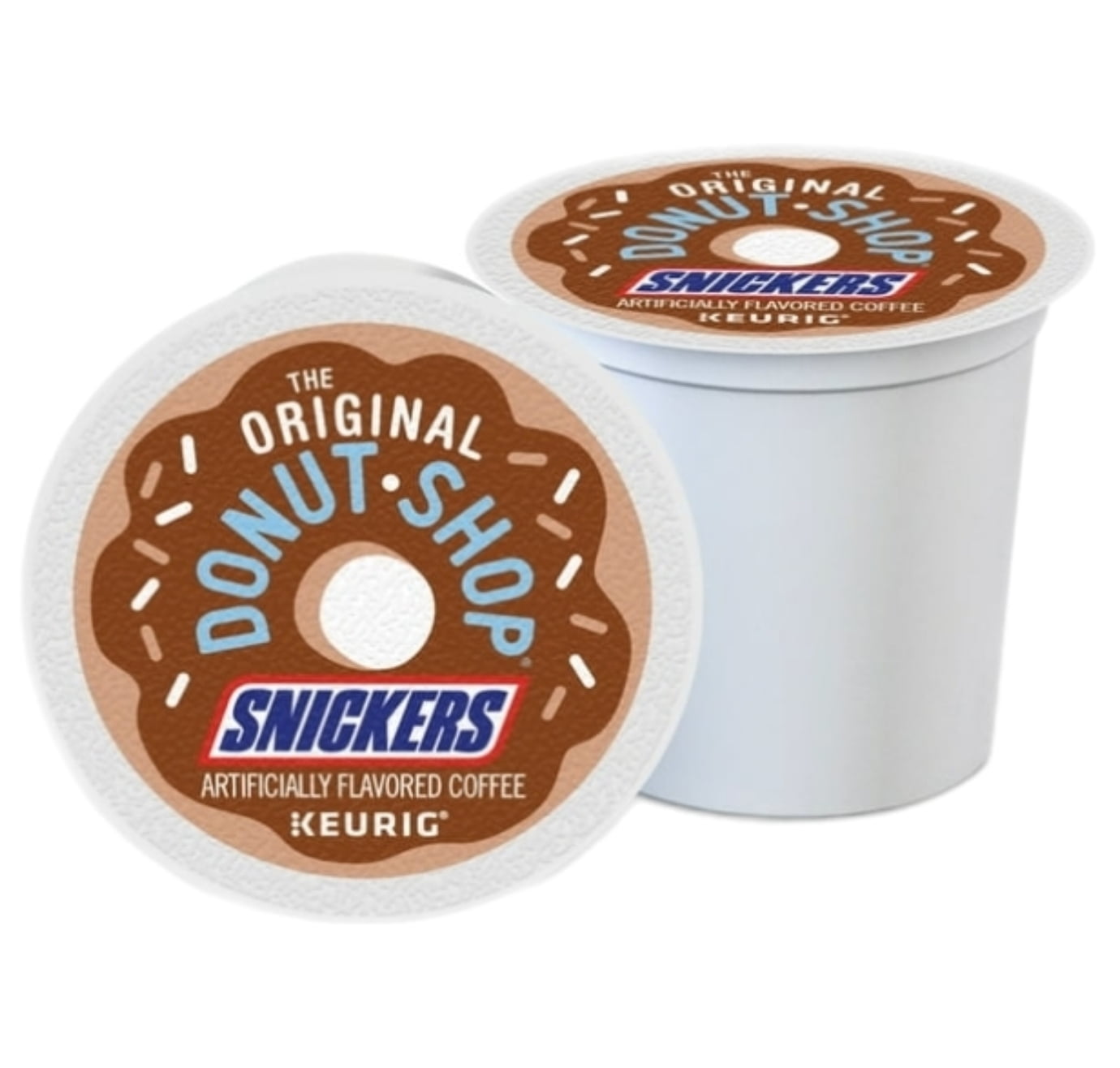 The Original Donut Shop Twix and Snickers Light Roast Coffee K Cups Variety Pack, 24 K Cups Per Flavor