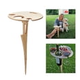 thumbnail image 1 of Portátil para Exteriores, Playa, Arena, Hierba, Botellas de , Copas , Soporte, Estante, Bandeja para Refrigerios Y Q BLESIY Soporte para estante de vino al aire libre, 1 of 8