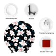 thumbnail image 4 of Gaeub Lilies Flowers Print Ceramic Plate,Dinner Plates,Bone China Decorative Plates with Display Stand,Art Ceramic Ornaments for Wall Hanging Decoration-7in, 4 of 6
