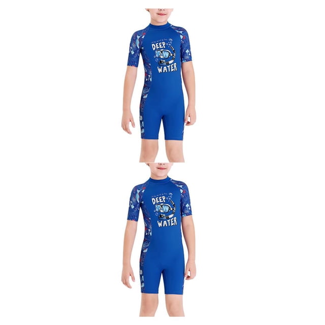 Naiovety Trajes de neopreno Traje de buceo Traje de neopreno para niños Traje de baño de moda para jóvenes de secado rápido Traje de baño de manga Azul S 2piezas Naiovety CBP195690