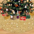 thumbnail image 1 of Falda para árbol de Navidad FANPROMS, lentejuelas doradas, 90 cm, terciopelo suave, 1 of 8