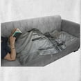 thumbnail image 6 of City Pittsburgh Soft Flannel Fleece Throw Blanket, Panoramic View of Pittsburgh Greyscale Gloomy Weather Cityscape, Cozy Plush for Indoor and Outdoor Use, 70" x 90", Pale Taupe and Grey, by Ambesonne, 6 of 6