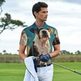 thumbnail image 3 of Fotbe Colorful Sky Puppy Pattern Men’s Golf Polo Shirt – Breathable Performance Golf Shirt with Button-Down Collar-X-Large, 3 of 6