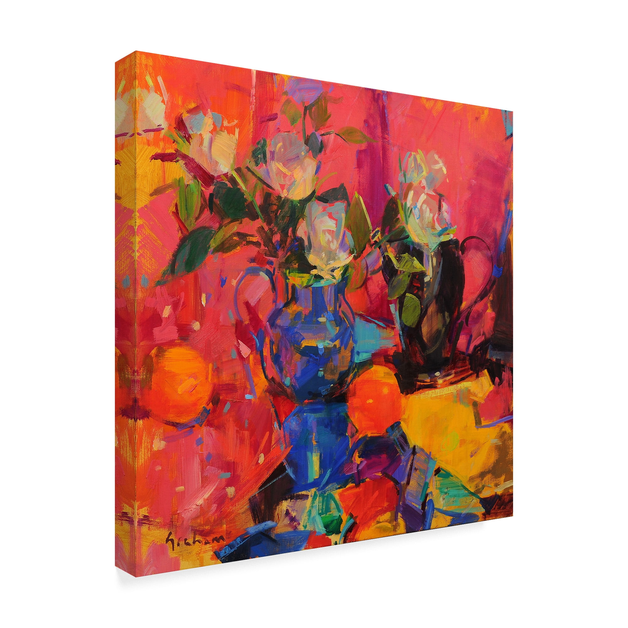 Trademark Fine Art 'Blue and Rose' Canvas Art by Peter Graham