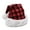 Red, variant on JYYYBF Christmas Hats for Adults Classic Buffalo Plaid Santa Claus Hats Party Santa Cap with Plush Trim