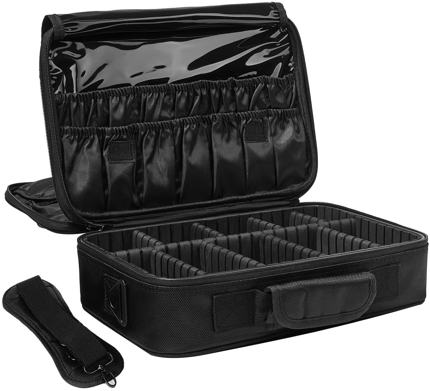 VASKER Large Makeup Bag for Women Checkered Travel Case Cosmetic 3