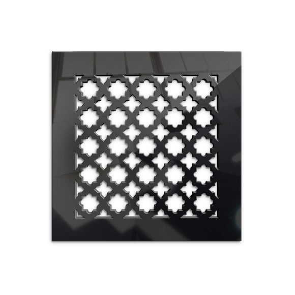 SABA Home Decor Grille de Ventilation Miroir Noir - Registre Mural d'Air Édition Limitée 14 Pouces x 14 Pouces Ouverture de Conduit (16.5 Pouces x 16.5 Pouces Overall) Grille Acrylique pour Murs et Plafonds Non pour Usage au Sol, Vénitien (14 Pouces x 14 Pouces)