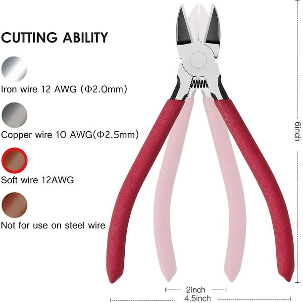 Wire Flush Cutters 6 inch Ultra Sharp Powerful Side Cutter