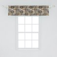 thumbnail image 2 of Ambesonne Floral Valance Pack of 2, Victorian Damask Rococo, 54"X12", Pale Coffee Warm Taupe, 2 of 3