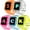 Clear/Blue/Yellow/Orange/Pink, variant on DABAOZA Breathable Crystal, Apple Watch Series 8/7/6/SE/5/4/3/2/1 Watch Bands, 42mm-45mm, (2 Pack)