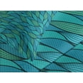 thumbnail image 4 of Ambesonne Teal Quilted Bedspread Set 3 Pcs, Abstract Wave Ocean Motif, Queen Size, Mint Green Blue, 4 of 5