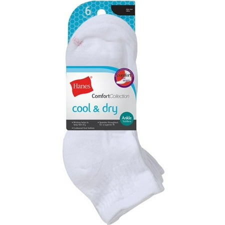 Ladies Dry Ankle Socks 6 Pack - Walmart.com