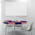 thumbnail image 6 of American Flag Patchwork Round Tablecloth USA Patriotic Independence Day Waterproof Oil-Proof Table Cover Table Cloth for Indoor Dining, Outdoor Picnic Parties, Camping,Fits for Table 40-44", 6 of 6