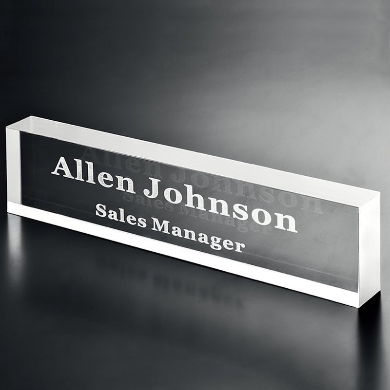 INTSUPERMAI Acrylic Nameplate Office Identity Card Desk Personalized Identity Card Brand New