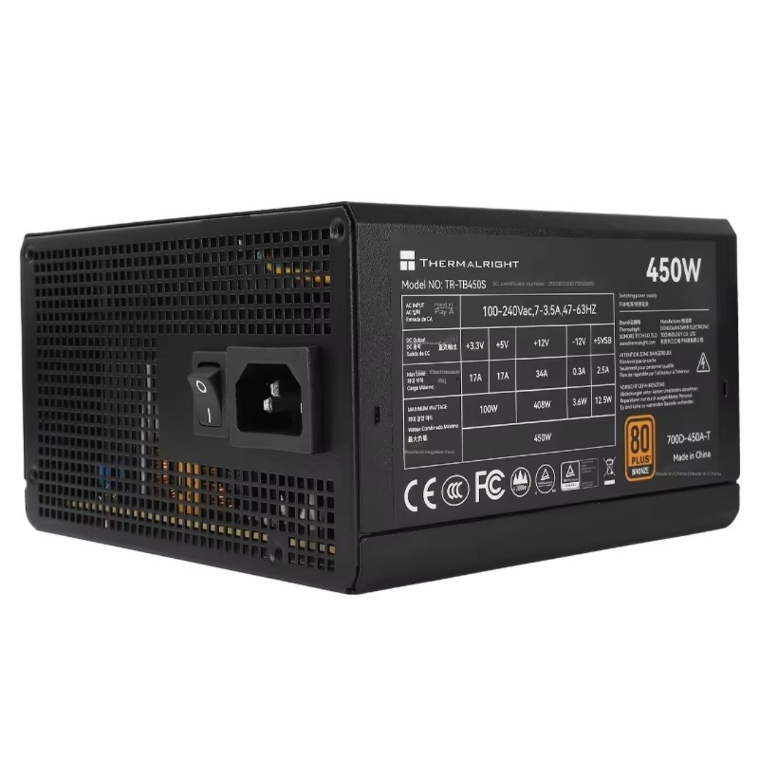 Thermalright Rated 450W TR-TB450S ATX Power Supply with 80PLUS Bronze Certification