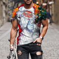 thumbnail image 1 of Camisetas de Navidad para hombre, ropa informal de manga corta, a la moda, para verano, 2024, 1 of 4