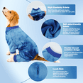 thumbnail image 2 of QBLEEV Dog Pajamas, Blue Tie-Dye Pet Clothes Stretchy Soft Doggy Onesies Cat Spring Autumn Sweatshirt, Lightweight Pet Jumpsuits Kitten Coats Pullover Outfits for Small Medium Dogs XL, 2 of 7
