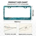 thumbnail image 3 of 2-Pack Aluminum License Plate Frame with 2 Holes for GM License Plate Cover with Free Screws Blue Green Marble Pattern, 3 of 8