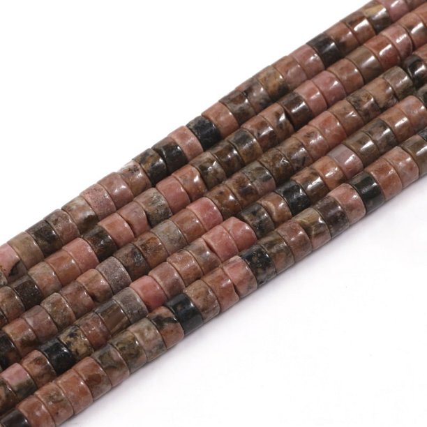 Nvzi 1 pieza de 2 * 4 mm de cuentas de ábaco texturizadas negras, cuentas dispersas en forma de rueda, cuentas redondas, pulseras, collares, accesorios de joyería