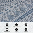 thumbnail image 6 of World Rug Gallery Contemporary Geometric Bohemian Textured Flat Weave Indoor/Outdoor Area Rug - BLUE 2'x7', 6 of 8