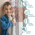 thumbnail image 3 of Blackout Kids Curtains,Pioneer Flower Childrens Insulated Curtains Set Of 2,Bedroom Essentials,Toddler Room Decor 42x63in(106x160cm), 3 of 4
