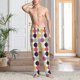 thumbnail image 2 of Fotbe Polka Dot Pantalones de Pijama para Hombre, Pantalones de Dormir, Pantalones de Casa con Cintura Ajustable y Bolsillos-Small, 2 of 6