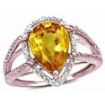 thumbnail image 3 of Star K � Pear Shape 11x8mm Genuine Citrine Halo Split Shank Big Stone Ring, 3 of 9