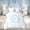 White Blue D, variant on Feelyou Blue Flower Initial M Twin Bedding for Kids Girls, Sweet Rose Bow Monogram Bedding Comforter Set, Colorful Star Reversible, 7 Pieces