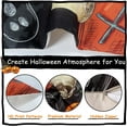 thumbnail image 5 of Halloween Throw Pillow Covers Set of 4 16x16 inch, Ghost Skeleton Decor Pillowcase for Farmhouse Outdoor, Scary Bat Skull Pumpkin Cushion Couch Cover Orange and Black Cushion Cases, 5 of 5