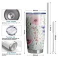 thumbnail image 6 of 20 Oz Pioneer Flower Coffee Tumbler Double Wall Insulated Stainless Steel Water Bottle | Metal Reusable Thermoses Flask with Cup Cap | Leak & Sweat Proof with Anti-Dust Lid, 6 of 7