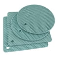 thumbnail image 1 of Salvamanteles de silicona. Alfombrillas térmicas para mesas, encimeras y posavasos grandes, color turquesa, 1 of 5
