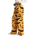 thumbnail image 4 of Halloween Sweatpants for Women Lightweight Running Sport Printed Halloween Wide Leg Pants for Women, 4 of 6