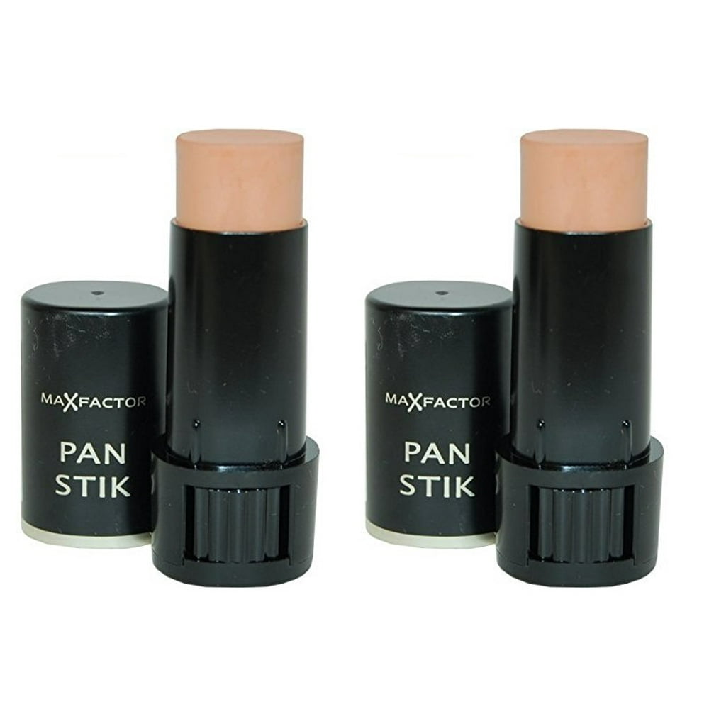 Max Factor Pan Stik Shade 97 Cool Bronze (Pack of 2) + Makeup Blender Stick, 12 Pcs Walmart