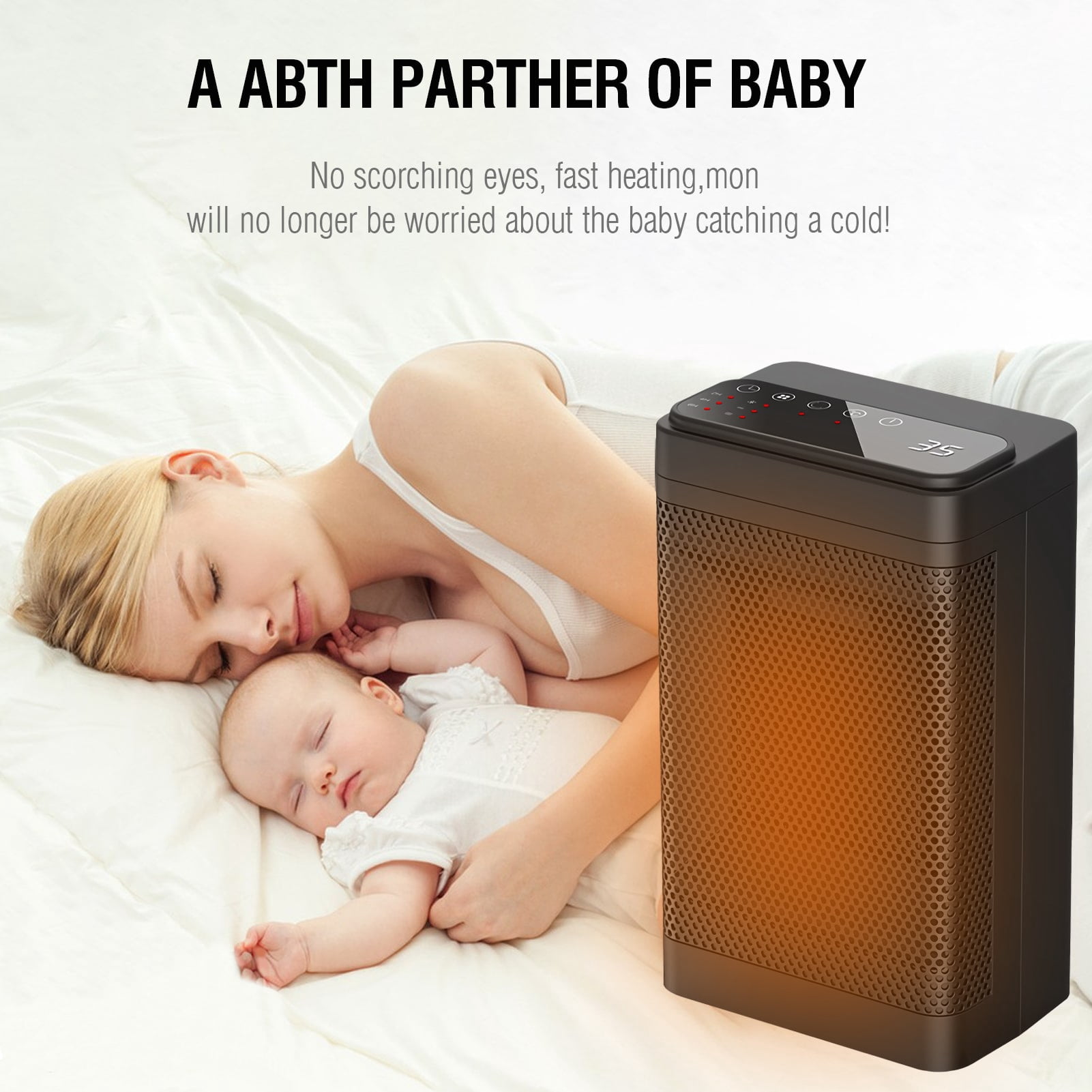 Portable Electric Space Heater 750W/1200W Safe and Quiet Ceramic Heater  Fan, 2 Modes Heat Up 200 Square Feet for Indoor Use, Black - Walmart.com