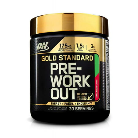 Optimum Nutrition Gold Standard Pre Workout Powder, Strawberry Lime, 30