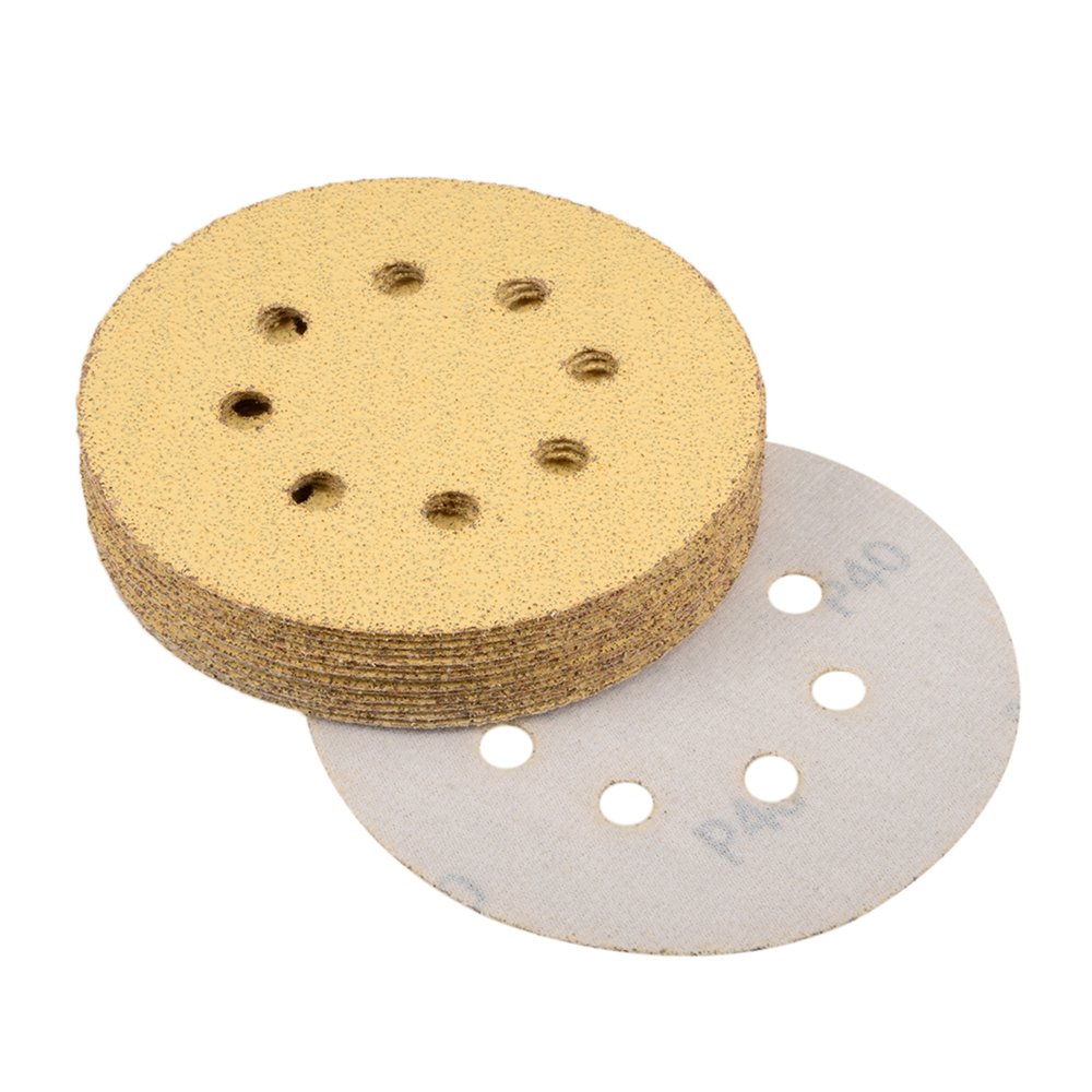 5inch Sanding Discs, 40Grits 8Holes Hook and Loop Wet Dry Sandpaper