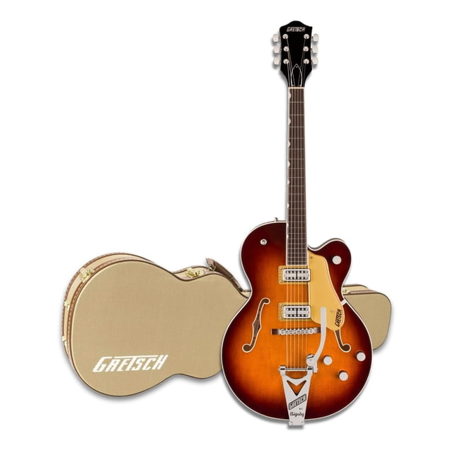 Guitarra eléctrica Gretsch G2655T Streamliner con funda Forge Glow