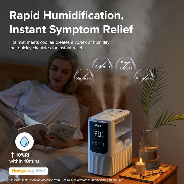 Levoit Smart luchtbevochtiger warm-koude nevel 550 ml