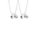 thumbnail image 2 of Delight Jewelry Silvertone Napoleon's Bee Spinner Mother & Daughter Heart Necklaces (Set of 2), 19"+2", 2 of 4