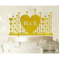 thumbnail image 1 of Monogram Cake Topper First Name Initial Heart Cake Topper, 1 of 1