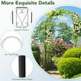 thumbnail image 2 of Resenkos Outdoor Decor,7.9 Feet Metal Garden Arch Backdrop Stand with Fence for Climbing Plants-Black, 2 of 7