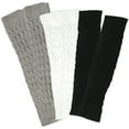 thumbnail image 6 of UPOUART Leg Warmers For Women White Acrylic Fibers 3Pairs 15.7x3.5in, 6 of 8