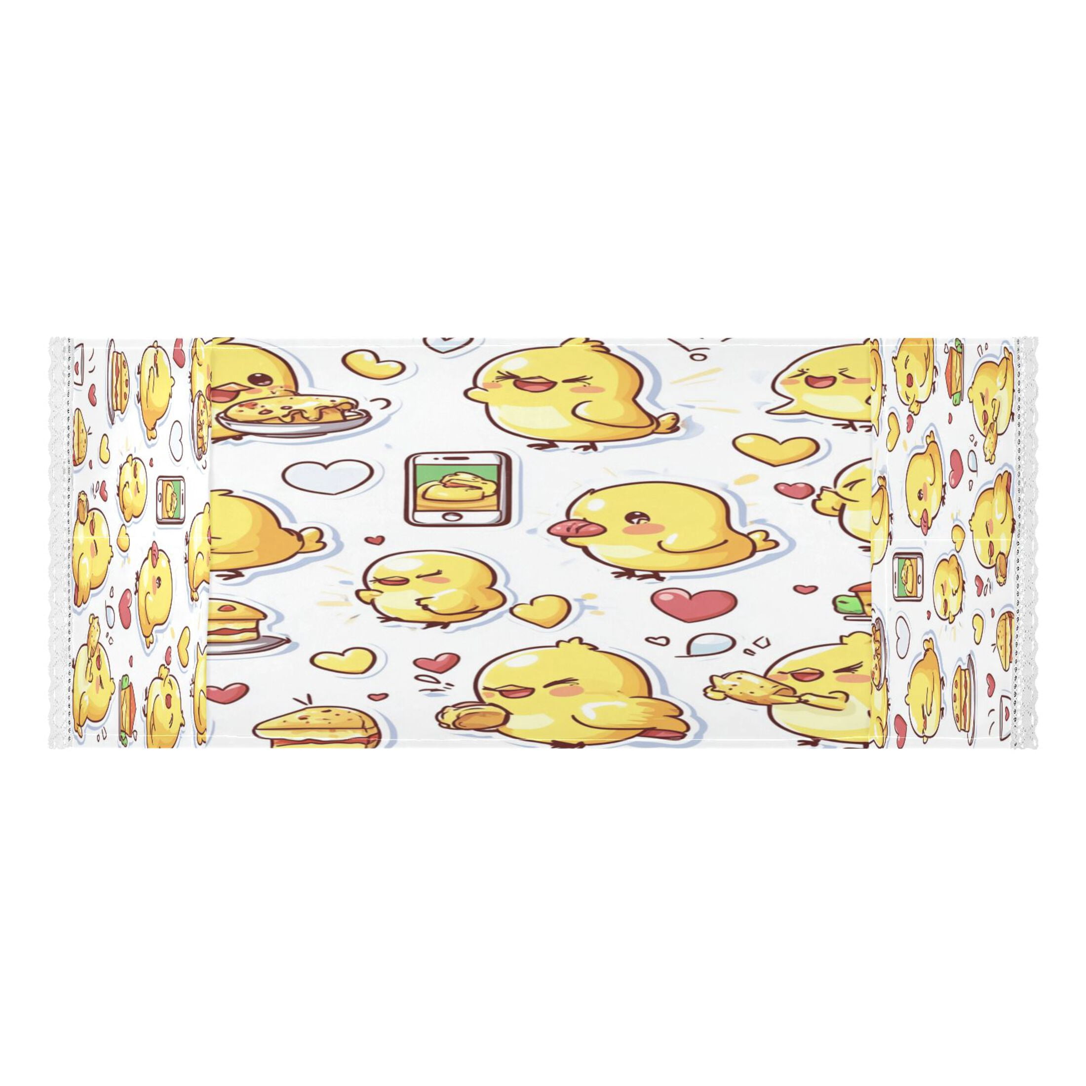 WOBOGO Cute Yellow Chick Pattern Washing Machine Cloth Dryer Refrigerator Top Cover Protective Non-Slip Mat For Kitchen Laundry