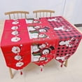 thumbnail image 3 of Camino de mesa navideño de temporada, súper suave, antibolitas, lavable, resistente al desgarro, aislamiento térmico, poliéster, algodón, fiesta de Navidad, camino de mesa de comedor de invierno, I, 3 of 5