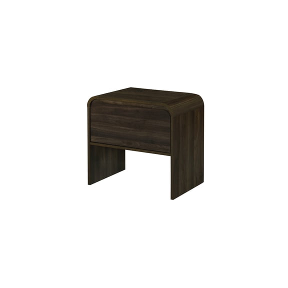 New Classic Furniture Mara Wood 1-Drawer End Table/Bedside Table in Walnut