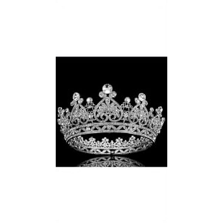 Sohindel Elegant Rhinestone Alloy Silver Tiara Crown with